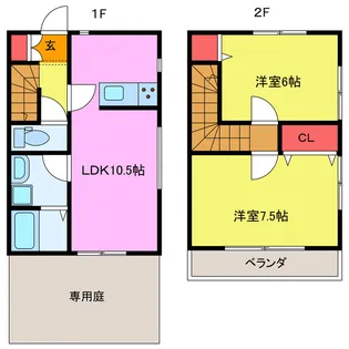 フロレゾンアサウミ【1階】の間取り