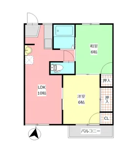 サンハイツ【2階】の間取り
