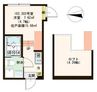 ハーモニーテラス柴又VII【2階】の間取り