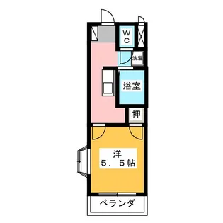 リヴィエール桐谷【3階】の間取り