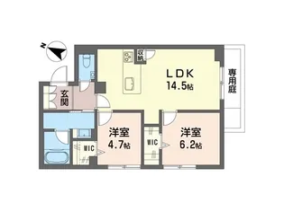 シエル【1階】の間取り