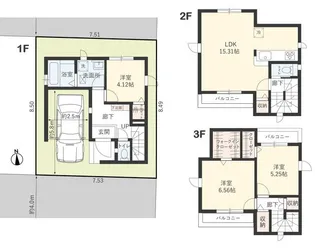 埼玉県三郷市高州1【一戸建】の間取り