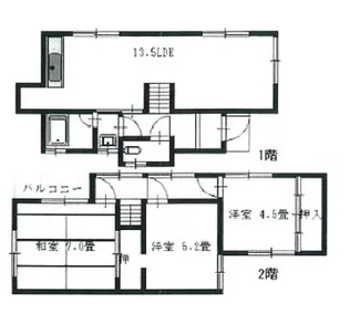 奈良県生駒市松美台【一戸建】の間取り