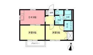 メゾンソレイユA【2階】の間取り