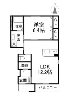 リヴェール【1階】の間取り