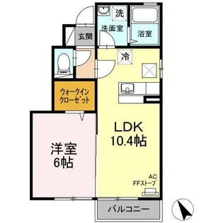 スクエアパーク諏訪 C【1階】の間取り
