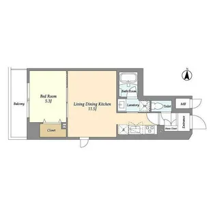 プライマルフロント菊川【2階】の間取り