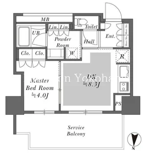 THE YOKOHAMA FRONT TOWER【14階】の間取り