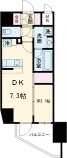 アジールコート町屋【7階】の間取り