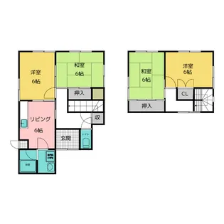 岐阜県各務原市鵜沼宝積寺町6【一戸建】の間取り