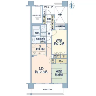 ファミールグラン高井戸デュープレックス【4階】の間取り