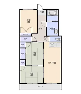 第2境川コーポ【1階】の間取り