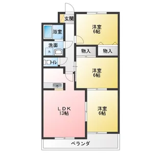 エクセル上八田【5階】の間取り