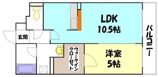 ラ・テール段原【10階】の間取り