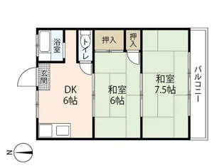 七福荘【2階】の間取り