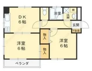 グランディア夙川1【2階】の間取り