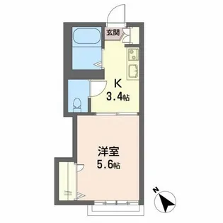 ブランシェ・山手【1階】の間取り