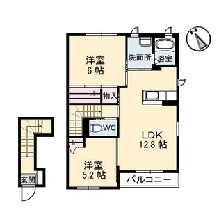 フロイデ波多見【2階】の間取り