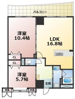 カゼマチテラス【2階】の間取り