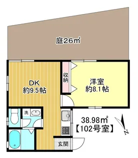テラスハウス【1階】の間取り