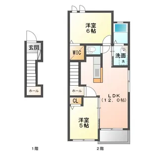 フローラ I【2階】の間取り