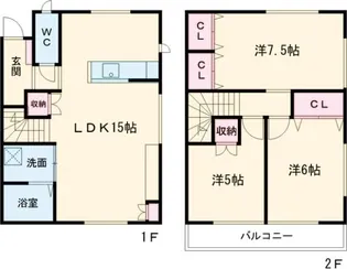 陽東メゾネットIIの間取り
