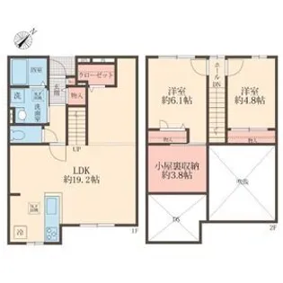 埼玉県北本市大字下石戸下【アパート】の間取り