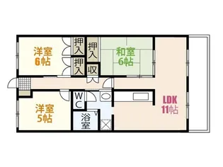 サニーマンション西田【1階】の間取り
