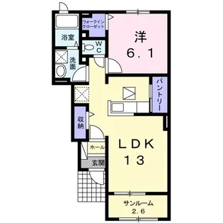 メゾンアルモニーA【1階】の間取り