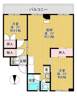 ビレッジハウス双葉1号棟【1階】の間取り