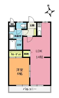 パレスウチダC棟【2階】の間取り
