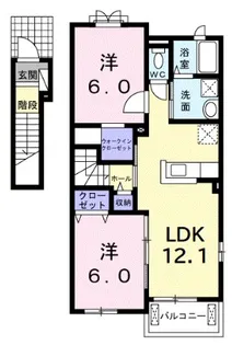 埼玉県八潮市大字垳【アパート】の間取り