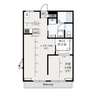 アルベール高津【1階】の間取り