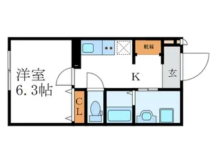 グレース西ノ京【2階】の間取り