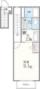 ヴェルデュールTomatsu【2階】の間取り