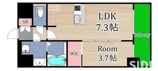 エグゼ大阪CITYルーエ【2階】の間取り