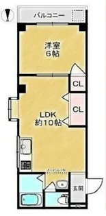 エスポワール白鷺【1階】の間取り