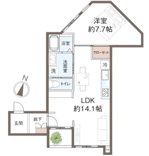 CasaVerdeSenzoku【2階】の間取り
