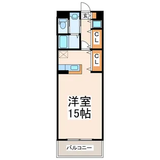 エヴァーグリーン水前寺西・参番館【5階】の間取り