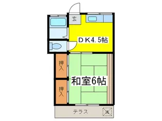 第2三協ハイツ【1階】の間取り
