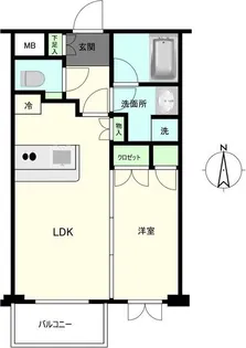東京都新宿区大京町【マンション】の間取り