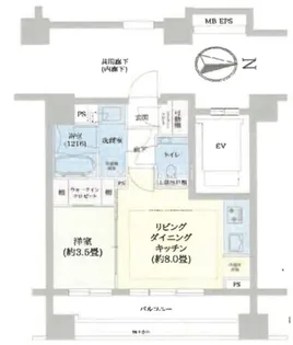 ピアース品川中延【3階】の間取り