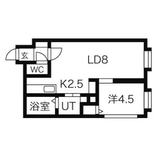 ロワ・ボヌール【4階】の間取り