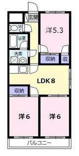 ファミリータウンむらた【4階】の間取り