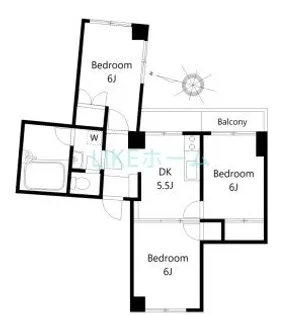 船橋グリーンランドビルII【5階】の間取り