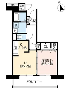 URコンフォール鶴瀬【7階】の間取り