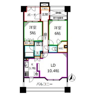 ファミールスクエア国分寺【7階】の間取り