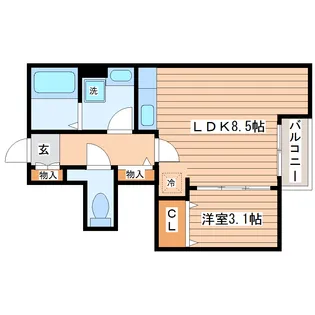 Cadog河原町【1階】の間取り