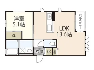 セントラル古江II【2階】の間取り