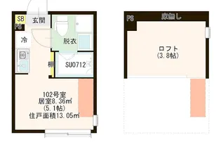 ハーモニーテラス関町北III【1階】の間取り